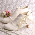 Custom Handmade White Ivory Lace Wedding Boots